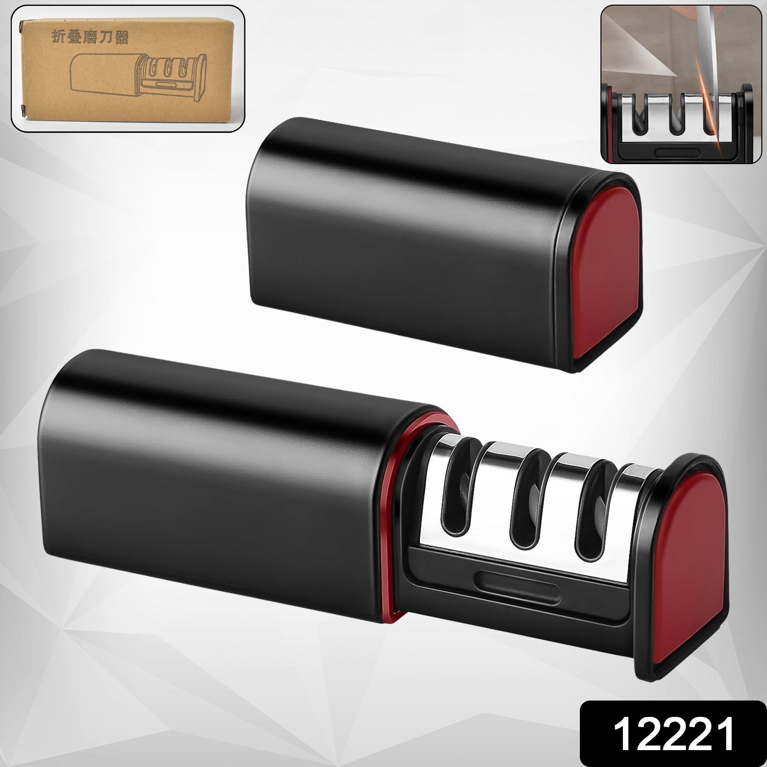 3-Stage Knife Sharpener, Knife grinder Three-sided blade for both water (1 Pc) 3-Stage Knife Sharpener, Knife grinder Three-sided blade for both water (1 Pc)